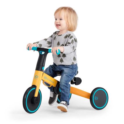KINDERKRAFT - Kinderlaufrad 3in1 4TRIKE Gelb/Türkis