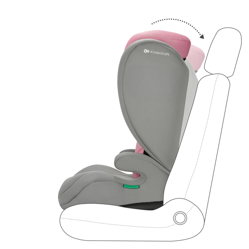 KINDERKRAFT - Auto-Kindersitz I-SPARK i-Size (100-150 cm) rosa
