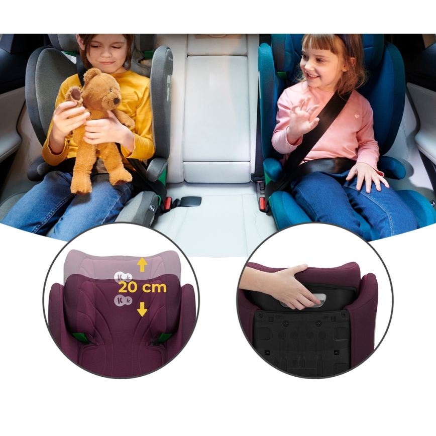 KINDERKRAFT - Auto-Kindersitz JUNIOR FIX 2 (100-150 cm) Cherry pearl