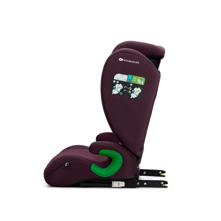 KINDERKRAFT - Auto-Kindersitz JUNIOR FIX 2 (100-150 cm) Cherry pearl