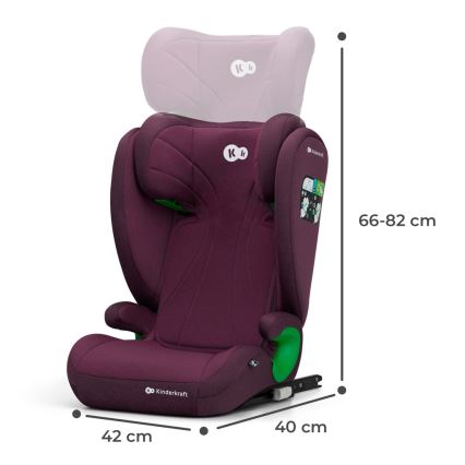 KINDERKRAFT - Auto-Kindersitz JUNIOR FIX 2 (100-150 cm) Cherry pearl
