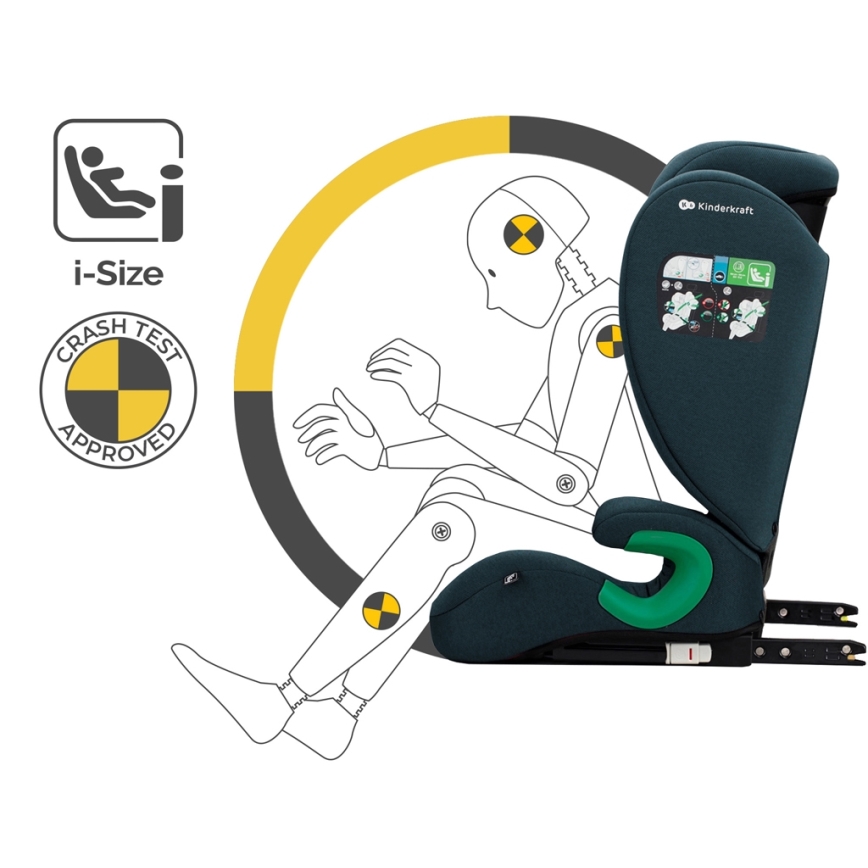 KINDERKRAFT - Auto-Kindersitz JUNIOR FIX 2 (100-150 cm) Harbor blau
