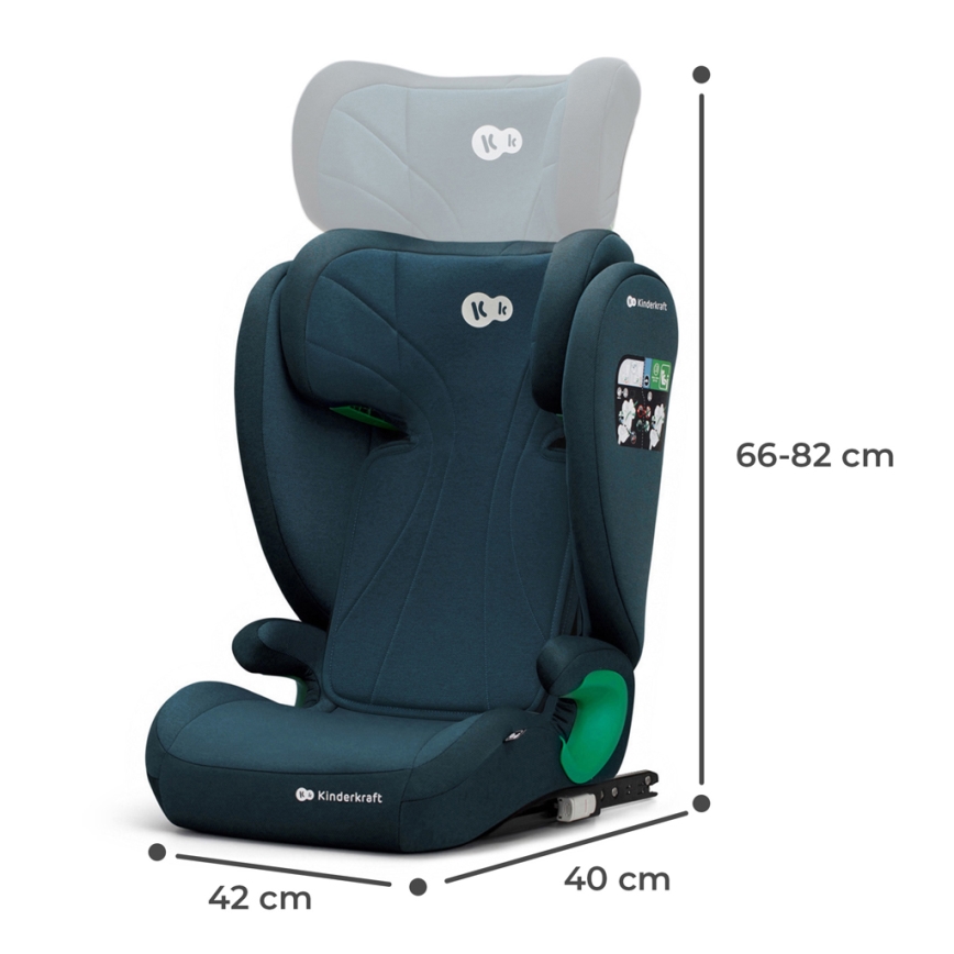 KINDERKRAFT - Auto-Kindersitz JUNIOR FIX 2 (100-150 cm) Harbor blau