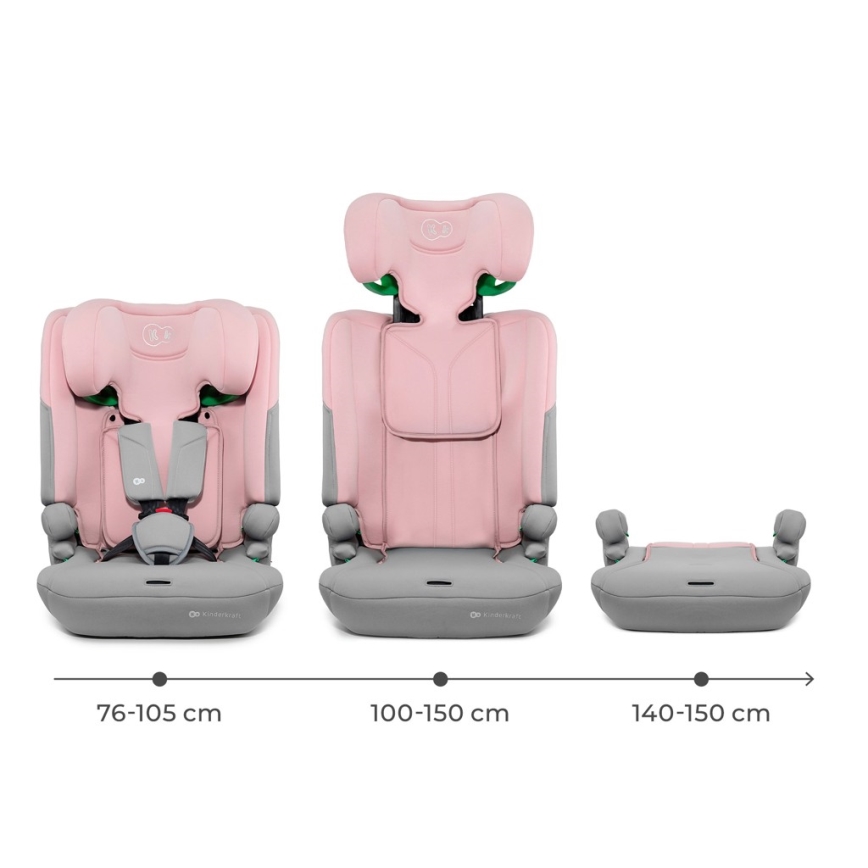 KINDERKRAFT - Autokindersitz I-COMFY i-Size 76-150 cm rosa