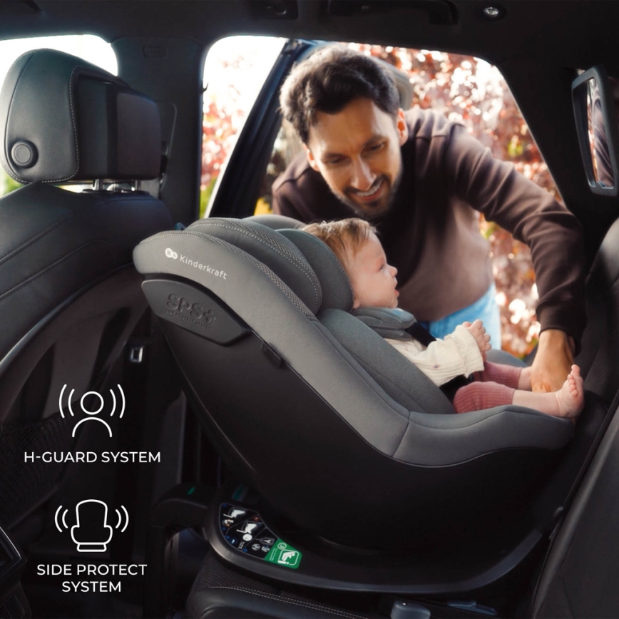 KINDERKRAFT - Autokindersitz I-GUARD i-Size 40-105 cm grau