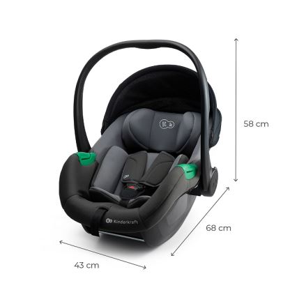 KINDERKRAFT - Autokindersitz MINK PRO 2 40-87 cm (0-13 kg) grau