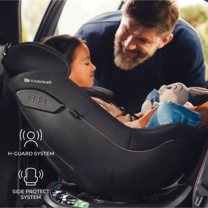 KINDERKRAFT - Autokindersitz mit drehbarer Basis I-GUARD PRO i-Size 61-105 cm schwarz