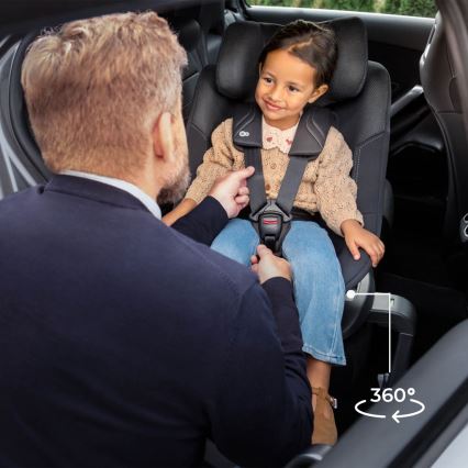 KINDERKRAFT - Autokindersitz mit drehbarer Basis I-GUARD PRO i-Size 61-105 cm schwarz