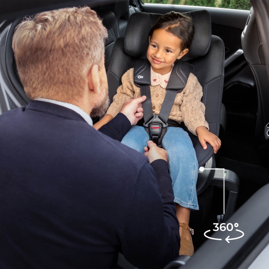 KINDERKRAFT - Autokindersitz mit drehbarer Basis I-GUARD PRO i-Size 61-105 cm schwarz