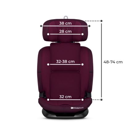 KINDERKRAFT - Autositz ONETO 3 i-Size (76-150 cm) + Isofix Cherry Perle
