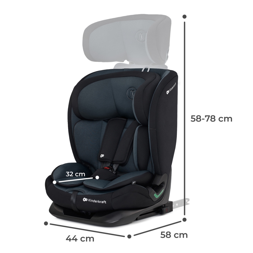 KINDERKRAFT - Autositz ONETO 3 i-Size (76-150 cm) + Isofix Graphite schwarz