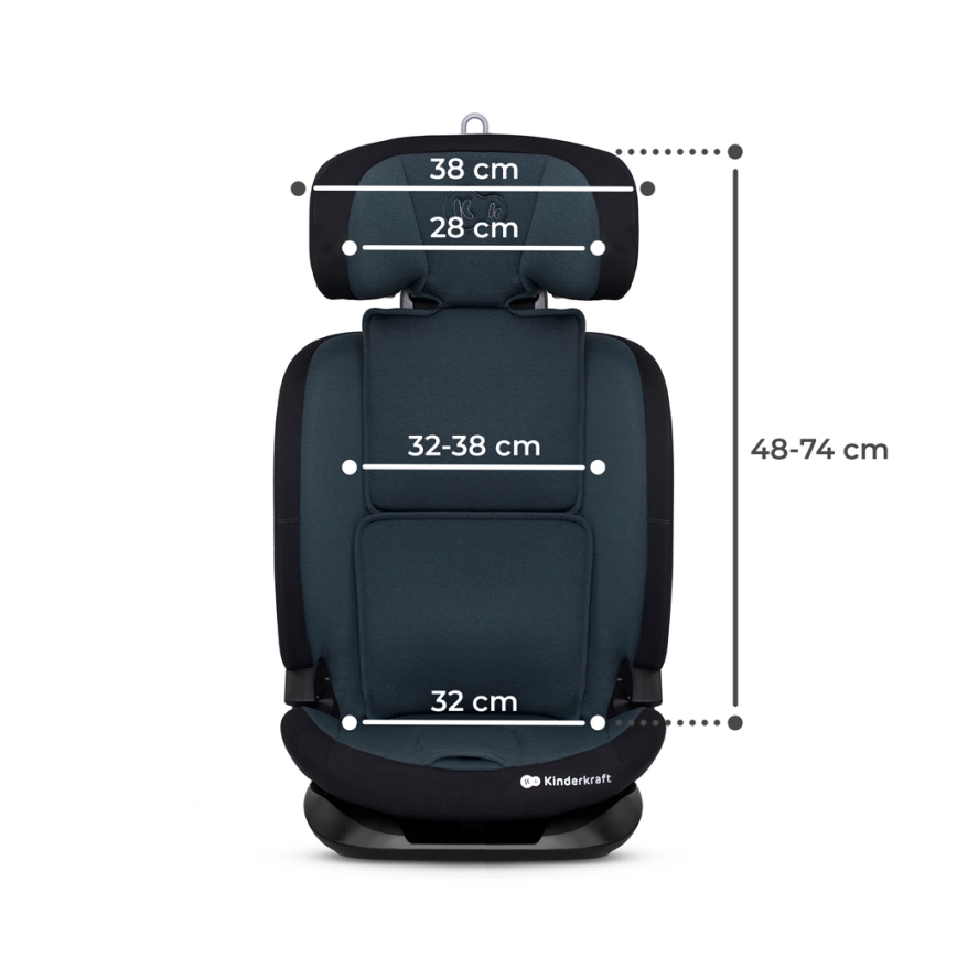 KINDERKRAFT - Autositz ONETO 3 i-Size (76-150 cm) + Isofix Graphite schwarz