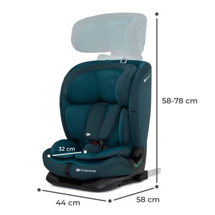 KINDERKRAFT - Autositz ONETO 3 i-Size (76-150 cm) + Isofix Harbor blau