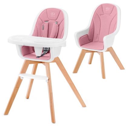 KINDERKRAFT - Baby Esstischstuhl 2in1 TIXI rosa