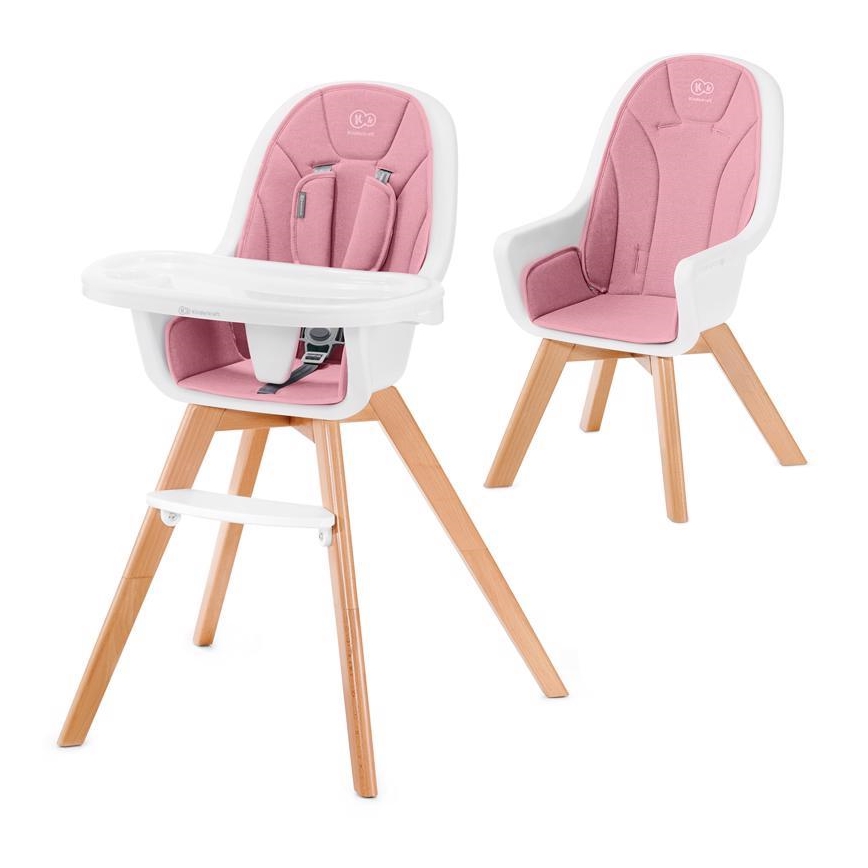 KINDERKRAFT - Baby Esstischstuhl 2in1 TIXI rosa