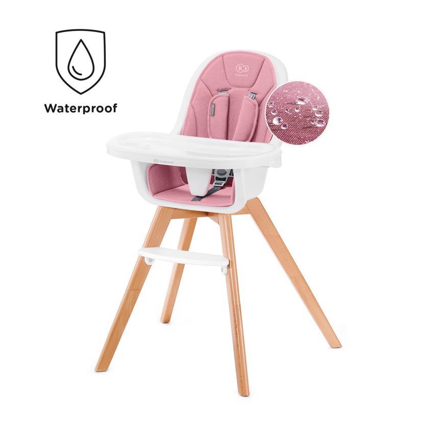 KINDERKRAFT - Baby Esstischstuhl 2in1 TIXI rosa