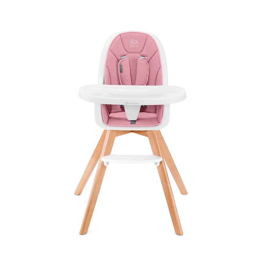 KINDERKRAFT - Baby Esstischstuhl 2in1 TIXI rosa