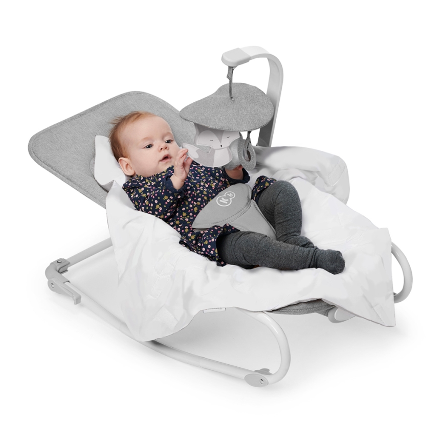 KINDERKRAFT - Baby-Schwingwippe mit Melodie FELIO 2 grau
