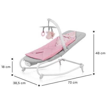 KINDERKRAFT - Baby-Schwingwippe mit Melodie FELIO 2 rosa