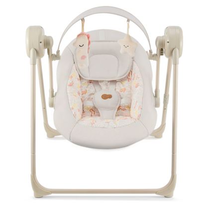 KINDERKRAFT - Babyschaukel mit Melodie SWINGEE beige 4xAAA/230V