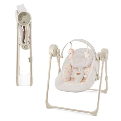 KINDERKRAFT - Babyschaukel mit Melodie SWINGEE beige 4xAAA/230V