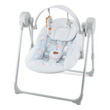 KINDERKRAFT - Babyschaukel SWINGEE mit Melodie, grau, 4xAAA/230V