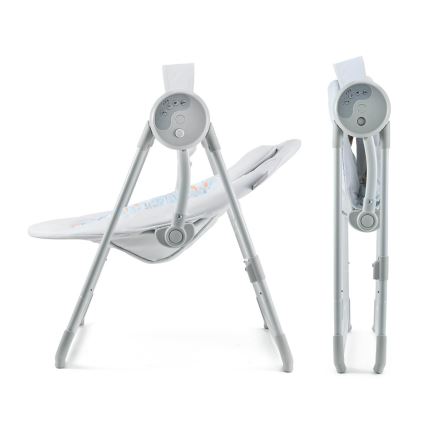 KINDERKRAFT - Babyschaukel SWINGEE mit Melodie, grau, 4xAAA/230V