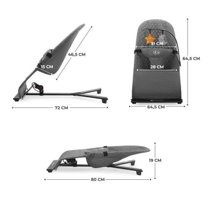 KINDERKRAFT - Babywippe MIMI grau