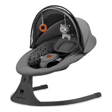 KINDERKRAFT - Babywippe mit Musik 2-in-1 LUMI dunkelgrau