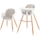 KINDERKRAFT - Esstischstuhl für Kinder 2v1 SIENNA Buche/grau