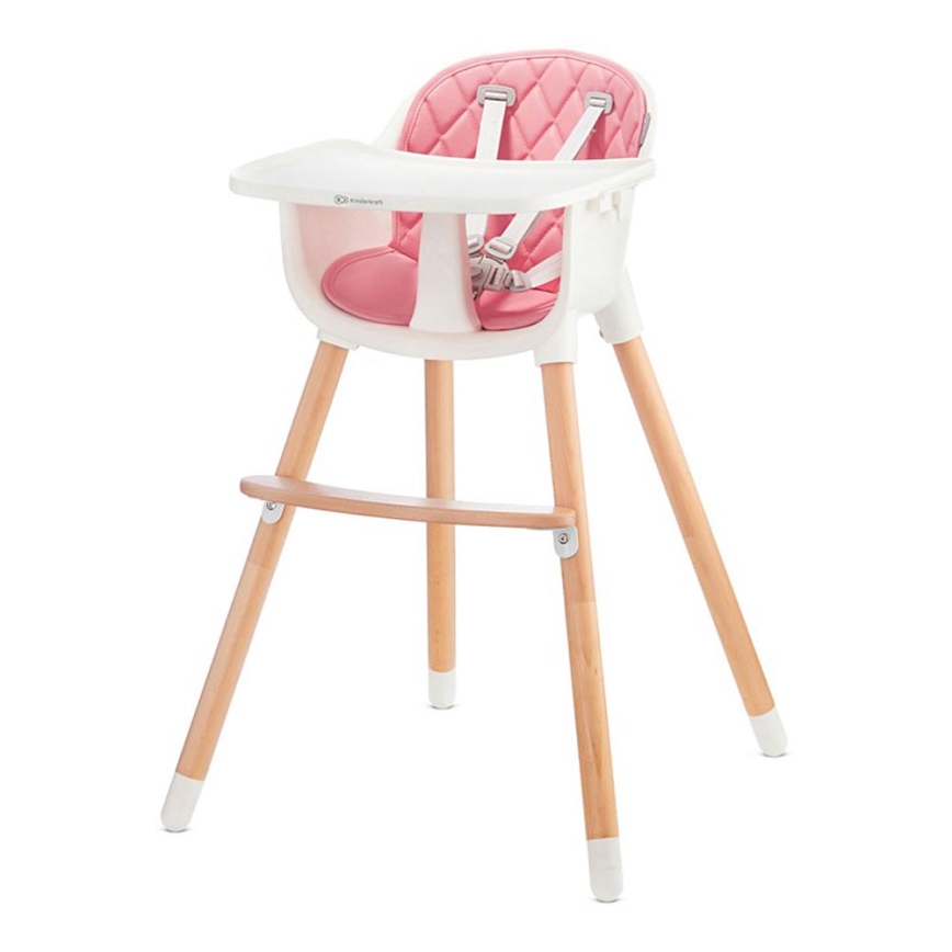 KINDERKRAFT - Esstischstuhl für Kinder 2v1 SIENNA Buche/rosa