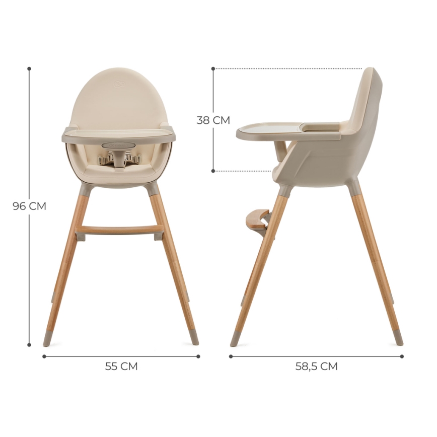 KINDERKRAFT - Esstischstuhl für Kinder FINI2 Buche/beige