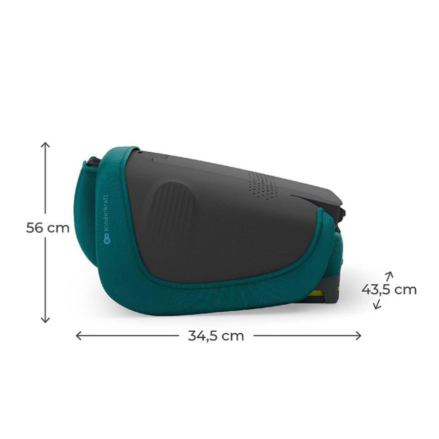 KINDERKRAFT - Faltbarer Autokindersitz UNITY 2 i-Size 100-150 cm türkis