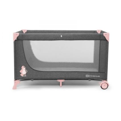 KINDERKRAFT - Reisebett JOY in Grau-Rosa