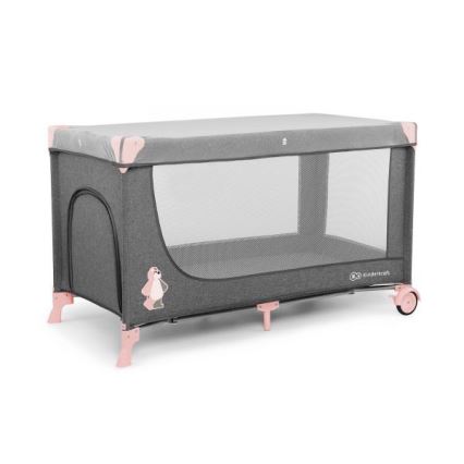 KINDERKRAFT - Reisebett JOY in Grau-Rosa