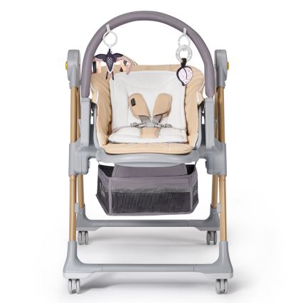 KINDERKRAFT – Kinder-Esszimmerstuhl 2in1 LASTREE beige/grau