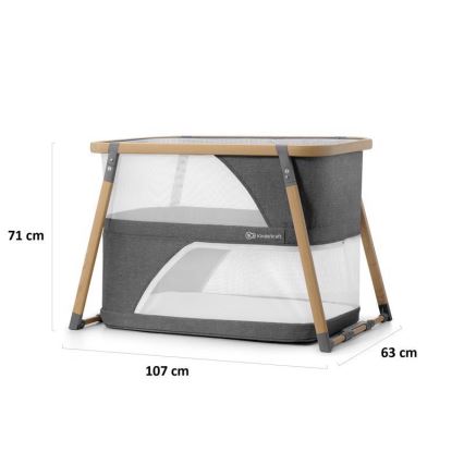 KINDERKRAFT - Kinder-Reisebett 4in1 SOFI grau