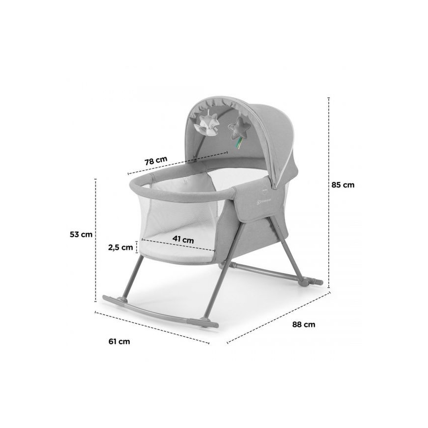 KINDERKRAFT - Kinderbett 3in1 LOVI grau