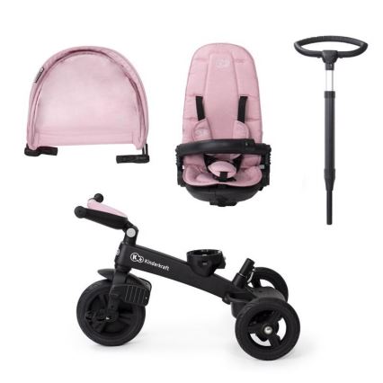 KINDERKRAFT - Kinderdreirad 5v1 EASYTWIST rosa/schwarz