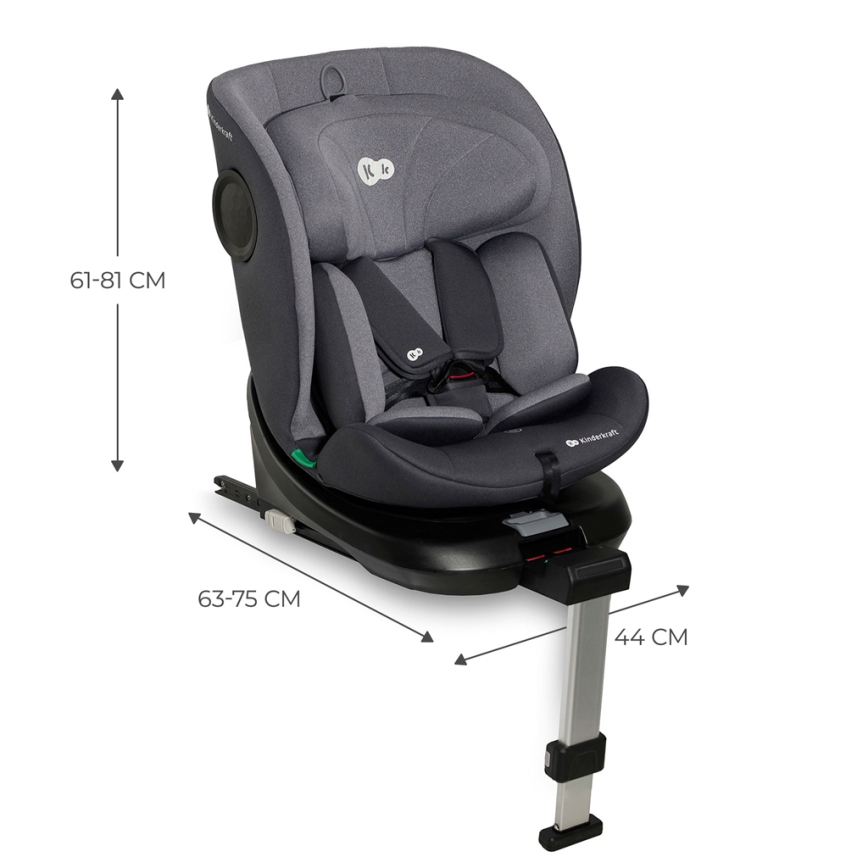 KINDERKRAFT - Kindersitz I-360 i-Size (40-150 cm) grau