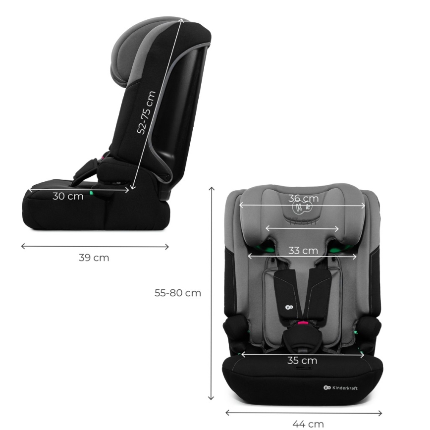 KINDERKRAFT - Kindersitz I-COMFY i-Size 76-150 cm grau