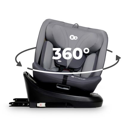 KINDERKRAFT - Kindersitz I-GROW i-Size (40-150 cm) grau