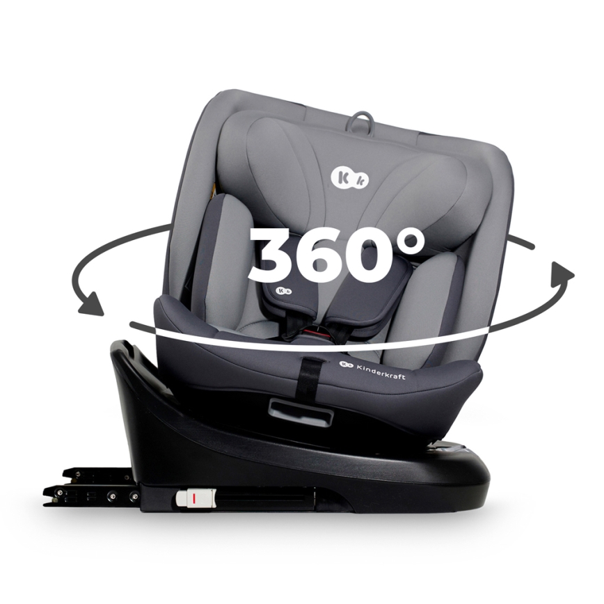 KINDERKRAFT - Kindersitz I-GROW i-Size (40-150 cm) grau
