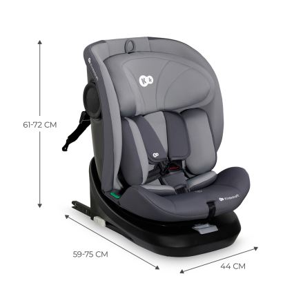 KINDERKRAFT - Kindersitz I-GROW i-Size (40-150 cm) grau