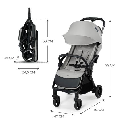 KINDERKRAFT - Kinderwagen APINO grau