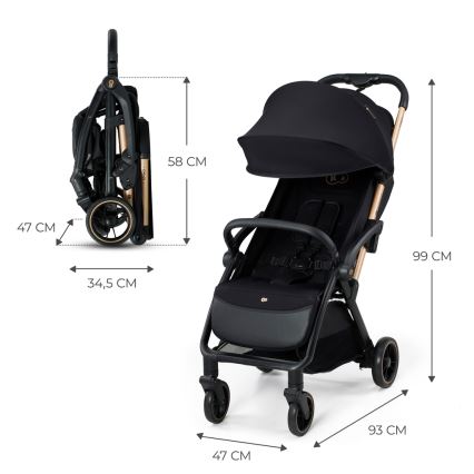 KINDERKRAFT - Kinderwagen APINO schwarz