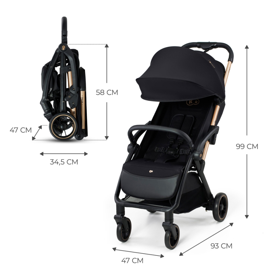KINDERKRAFT - Kinderwagen APINO schwarz