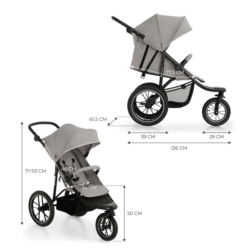 KINDERKRAFT - Kinderwagen HELSI2 grau