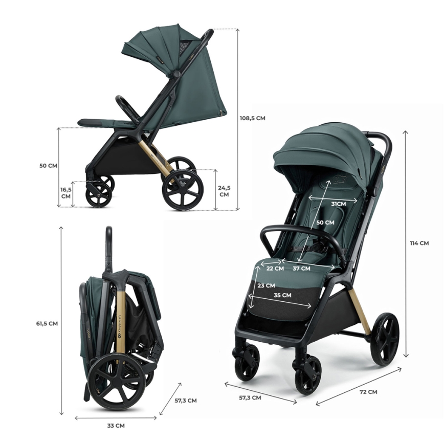 KINDERKRAFT - Kinderwagen LOOM grün