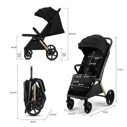 KINDERKRAFT - Kinderwagen LOOM schwarz
